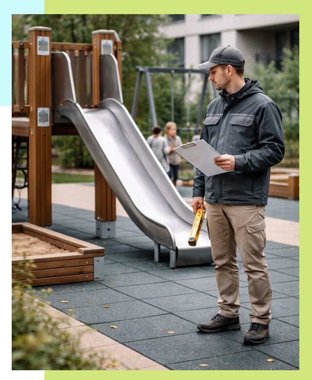 Сертификация детских площадок в Городце от 25308 р. | Алешин-Грд