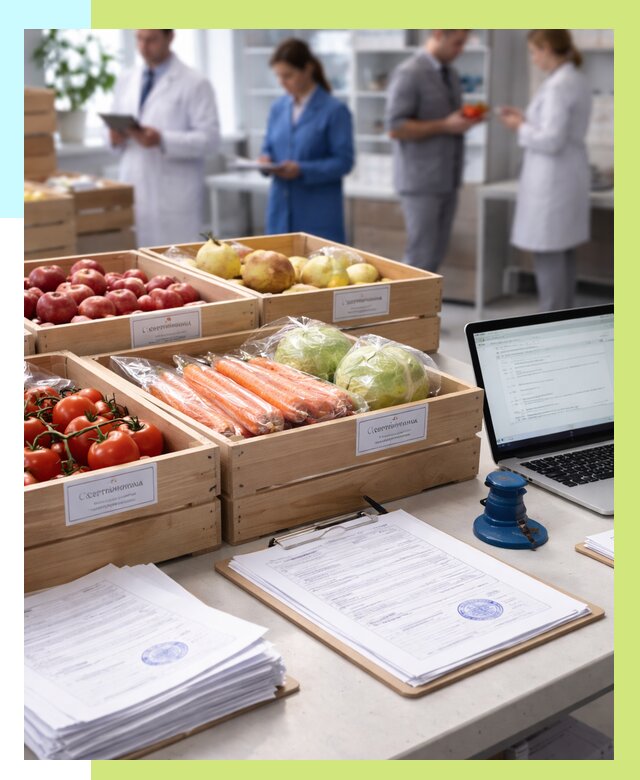 Сертификация овощей и фруктов в Городце от 8605 р. | Алешин-Грд