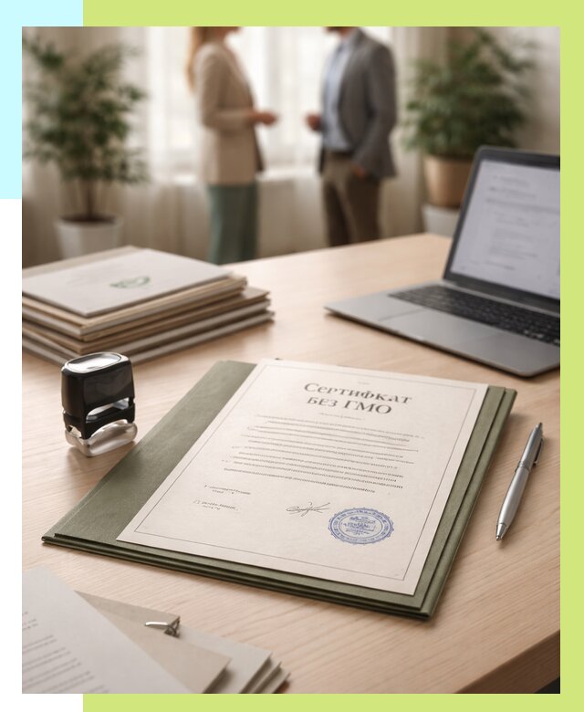 Сертификат без ГМО в Городце от 7592 р. оформить срочно Алешин-Грд