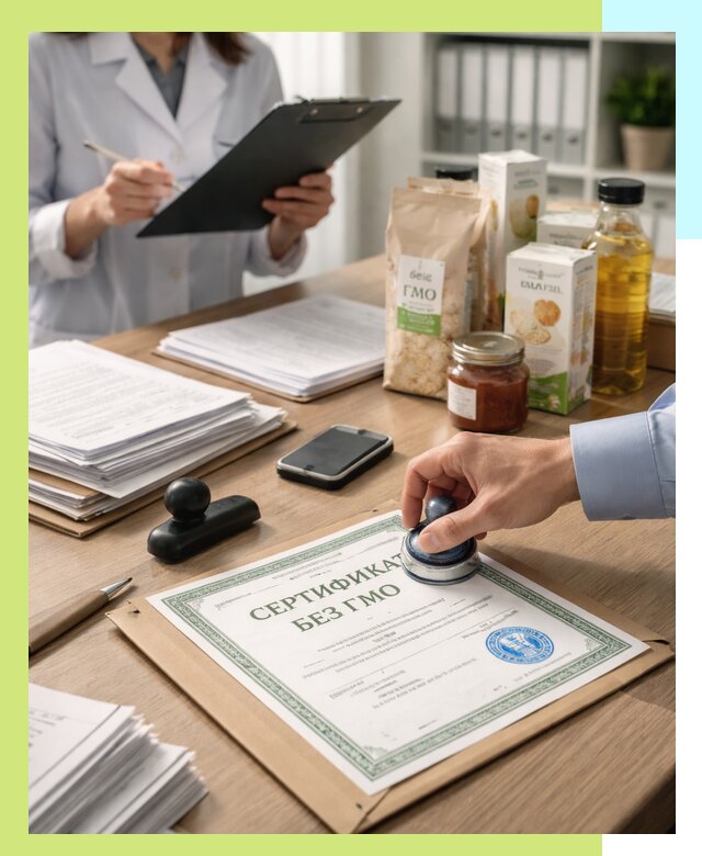 Получение сертификата Без ГМО для продукции в Городце